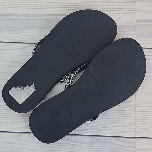 Rip Curl Freedom flip flops black and white Women's Size 8 - Picture 7 of 8